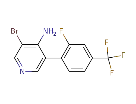 Molecular Structure of 1187205-82-8 (3-bromo-5-(2-fluoro-4-trifluoromethylphenyl)-pyridin-4-ylamine)