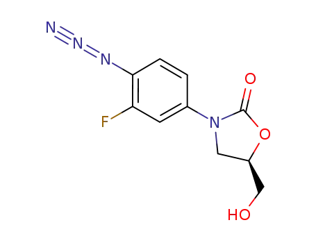 2-Oxazolidinone, 3-(4-azido-3-fluorophenyl)-5-(hydroxymethyl)-, (5R)-