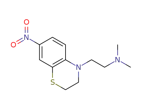 Molecular Structure of 1202772-38-0 (N,N-diMethyl-2-(7-nitro-2,3-dihydrobenzo[b][1,4]thiazin-4-yl)ethanaMine)
