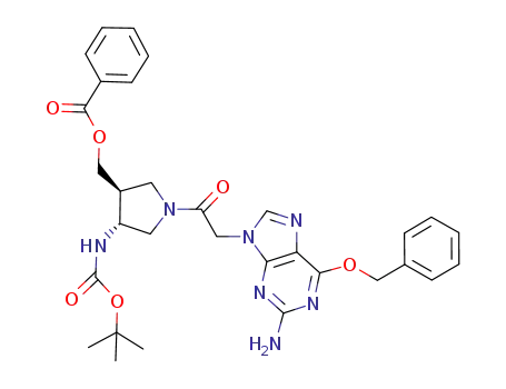 [(3S,4R)-1-[2-(2-amino-6-benzyloxy-9H-purin-9-yl)-acetyl]-4-(t-butoxycarbonylamino)pyrrolidin-3-yl]-methyl benzoate
