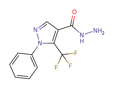 Molecular Structure of 175137-32-3 (1-PHENYL-5-(TRIFLUOROMETHYL)-1H-PYRAZOLE-4-CARBOHYDRAZIDE)
