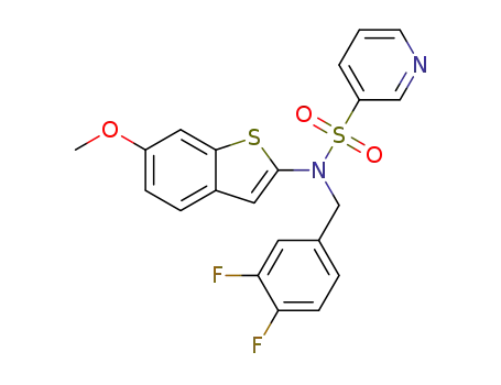 N-(3,4-difluoro-benzyl)-N-(6-methoxy-benzo[b]thiophen-2-yl)-pyridin-3-yl-sulfonamide