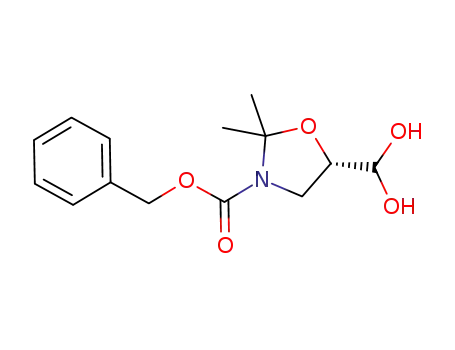 Molecular Structure of 1155868-20-4 ((S)-benzyl 5-(dihydroxymethyl)-2,2-dimethyloxazolidine-3-carboxylate)