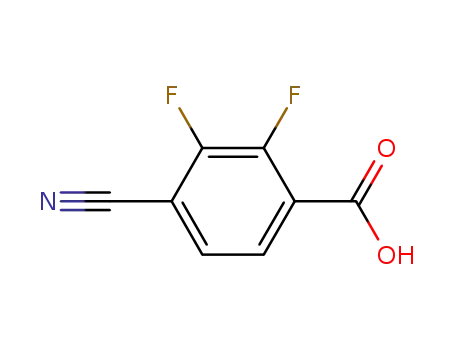 Molecular Structure of 1033997-04-4 (4-Cyano-2,3-difluorobenzoic acid)