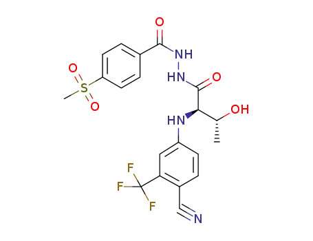 N'-((2R,3R)-2-(4-cyano-3-(trifluoromethyl)phenylamino)-3-hydroxybutanoyl)-4-(methylsulfonyl)benzohydrazide