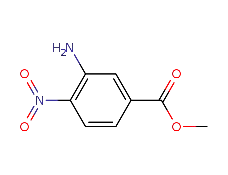 Molecular Structure of 99512-09-1 (Benzoic acid, 3-amino-4-nitro-, methyl ester (9CI))