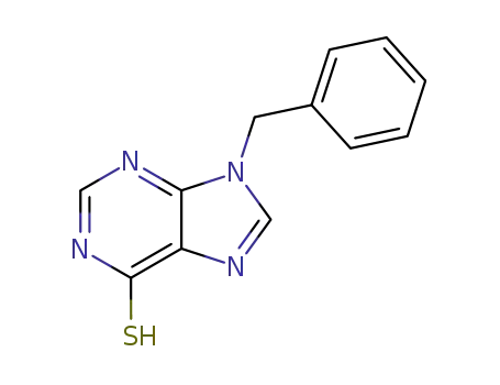 Molecular Structure of 17447-84-6 (9-BENZYL-(9H)-PURINE-6(1H)-THIONE)