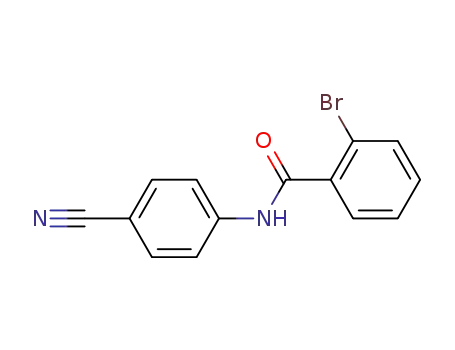 Molecular Structure of 10278-47-4 (Benzamide, 2-bromo-N-(4-cyanophenyl)-)