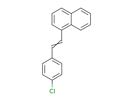 Molecular Structure of 36288-26-3 (naphthalene, 1-[2-(4-chlorophenyl)ethenyl]-)