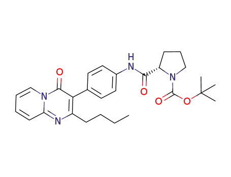 Molecular Structure of 1046159-44-7 ((S)-tert-butyl 2-{[4-(2-butyl-4-oxo-4H-pyrido[1,2-a]pyrimidin-3-yl)phenyl]carbamoyl}-pyrrolidine-1-carboxylate)