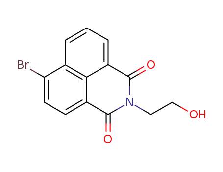 Molecular Structure of 52559-37-2 (6-bromo-2-(2-hydroxyethyl)-1H-benzo[de]isoquinoline-1,3(2H)-dione)