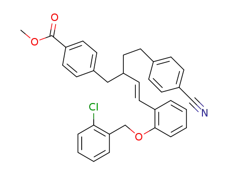 Methyl 4-{(3E)-4-{2-[(2-chlorobenzyl)oxy]phenyl}-2-[2-(4-cyanophenyl)ethyl]but-3-en-1-yl}-benzoate