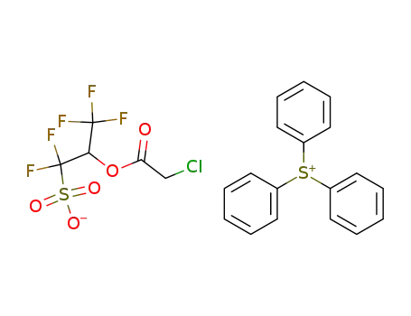 Molecular Structure of 1126206-28-7 (triphenylsulfonium 2-(2-chloroacetoxy)-1,1,3,3,3-pentafluoropropane-1-sulfonate)