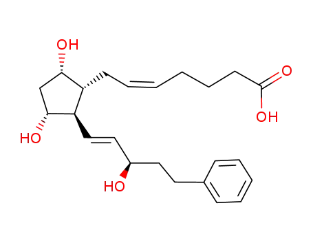 Molecular Structure of 41639-71-8 (15(R)-17-PHENYL TRINOR PROSTAGLANDIN F2ALPHA)