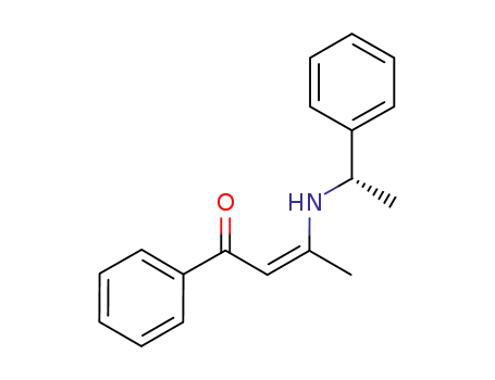 Molecular Structure of 880649-49-0 (2-Buten-1-one, 1-phenyl-3-[[(1S)-1-phenylethyl]amino]-, (2Z)-)