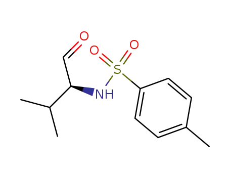 Molecular Structure of 887113-19-1 (4-methyl-N-[(2S)-3-methyl-1-oxobutan-2-yl]benzenesulfonamide)