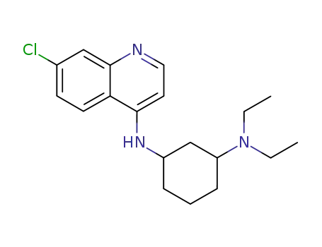 Molecular Structure of 47292-84-2 (<i>N</i>,<i>N</i>-diethyl-<i>N</i>'-(7-chloro-[4]quinolyl)-cyclohexane-1,3-diyldiamine)