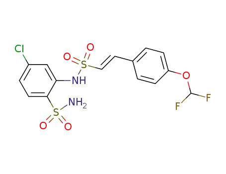 (E)-4-Chloro-2-(2-(4-(difluoromethoxy)phenyl)vinylsulfonamido)benzenesulfonamide
