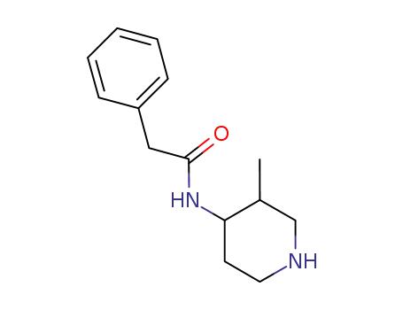 Molecular Structure of 1186230-35-2 ((rac)-(cis/trans)-N-(3-methyl-piperidin-4-yl)-2-phenyl-acetamide)