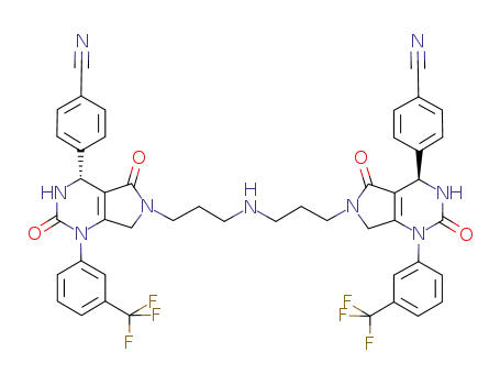 C<sub>46</sub>H<sub>37</sub>F<sub>6</sub>N<sub>9</sub>O<sub>4</sub>