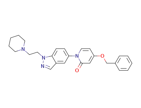 4-(benzyloxy)-1-(1-(2-(piperidin-1-yl)ethyl)-1H-indazol-5-yl)pyridin-2(1H)-one