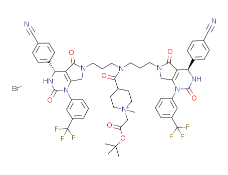 Molecular Structure of 1152178-87-4 (Br<sup>(1-)</sup>*C<sub>59</sub>H<sub>59</sub>F<sub>6</sub>N<sub>10</sub>O<sub>7</sub><sup>(1+)</sup>)