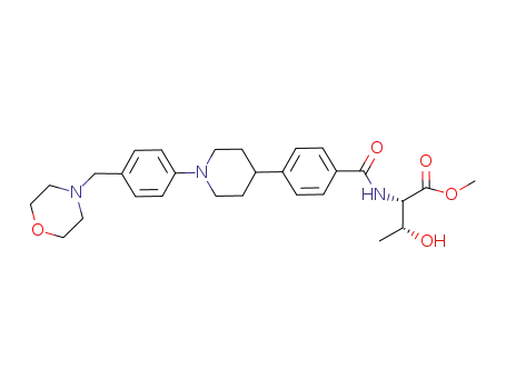 (2S,3R)-3-hydroxy-2-(4-(1-(4-morpholin-4-ylmethylphenyl)piperidin-4-yl)benzoylamino)butyric acid methyl ester