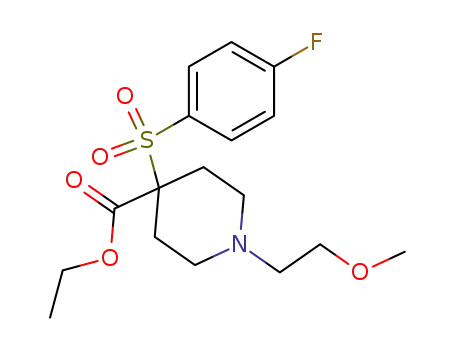 Molecular Structure of 226396-34-5 (N-methoxyethylpiperidine-4-fluorophenylsulfone ethyl ester)