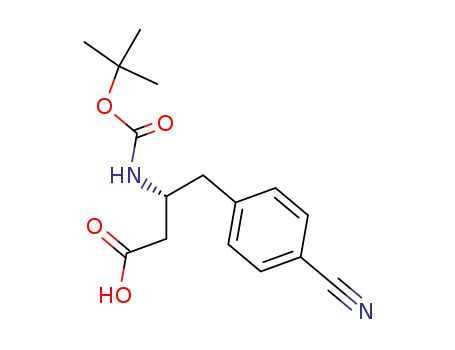 Benzenebutanoicacid, 4-cyano-b-[[(1,1-dimethylethoxy)carbonyl]amino]-, (bR)-