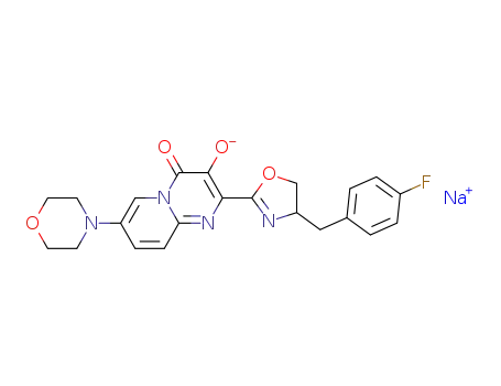 2-[4-(4-fluoro-benzyl)-4,5-dihydro-oxazol-2-yl]-3-hydroxy-7-morpholin-4-yl-pyrido[1,2-a]pyrimidin-4-one sodium salt