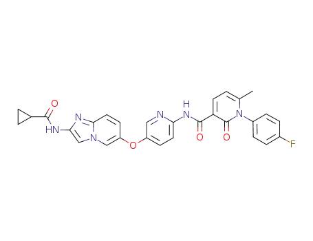 N-[5-({2-[(cyclopropylcarbonyl)amino]imidazo[1,2-a]pyridin-6-yl}oxy)pyridin-2-yl]-1-(4-fluorophenyl)-6-methyl-2-oxo-1,2-dihydropyridine-3-carboxamide