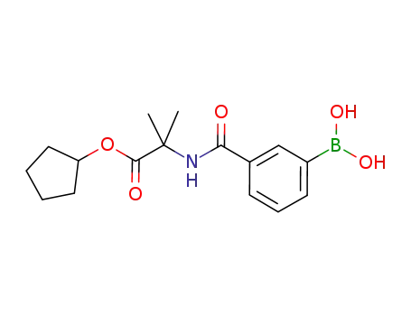 Molecular Structure of 1192471-48-9 (cyclopentyl N-[3-(dihydroxyboryl)benzoyl]-2-methylalaninate)