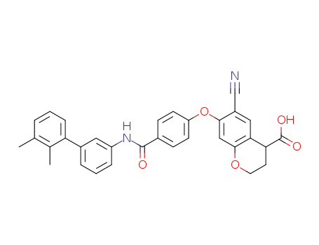 6-cyano-7-(4-(2',3'-dimethylbiphenyl-3-ylcarbamoyl)phenoxy)chroman-4-carboxylic acid