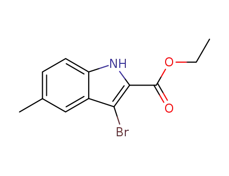 Molecular Structure of 93704-67-7 (1H-Indole-2-carboxylic acid, 3-bromo-5-methyl-, ethyl ester)