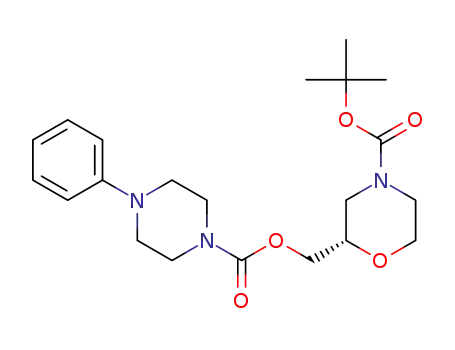 (2S)-(4-phenylpiperazine-1-carbonyloxymethyl)-morpholine-4-carboxylic acid tert-butyl ester