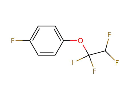 Molecular Structure of 887268-36-2 (1-Fluoro-4-(1,1,2,2-tetrafluoroethoxy)benzene, 4-Fluorophenyl 1,1,2,2-tetrafluoroethyl ether)