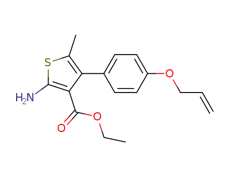 3-Thiophenecarboxylic acid,
2-amino-5-methyl-4-[4-(2-propenyloxy)phenyl]-, ethyl ester