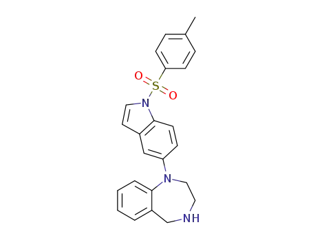 Molecular Structure of 1198187-79-9 (1-[1-(toluene-4-sulfonyl)-1H-indol-5-yl]-2,3,4,5-tetrahydro-1H-benzo[e][1,4]diazepine)