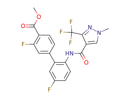 methyl 3,5'-difluoro-2'-({[1-methyl-3-(trifluoromethyl)-1H-pyrazol-4-yl]carbonyl}amino)-biphenyl-4-carboxylate