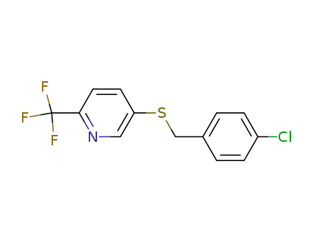 Molecular Structure of 919099-94-8 (5-{[(4-chlorophenyl)methyl]thio}-2-(trifluoromethyl)pyridine)