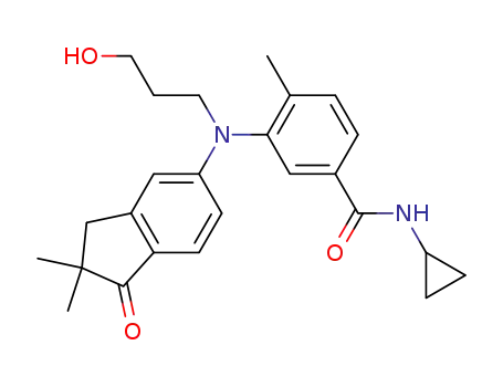N-cyclopropyl-3-[N-(2,2-dimethyl-1-oxoindan-5-yl)-N-(3-hydroxypropyl)amino]-4-methylbenzamide