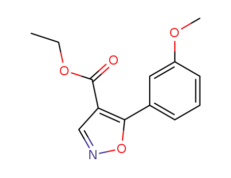 Molecular Structure of 76344-81-5 (ETHYL-5-(3-METHOXYPHENYL)-ISOXAZOLE-4-CARBOXYLATE)