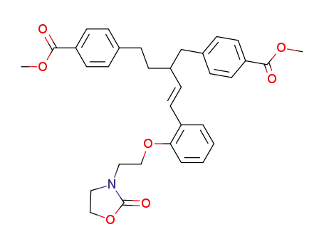 Methyl 4-[(4E)-3-[4-(methoxycarbonyl)benzyl]-5-{2-[2-(2-oxo-1,3-oxazolidin-3-yl)ethoxy]-phenyl}pent-4-en-1-yl]benzoate
