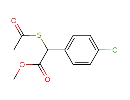 Molecular Structure of 114898-40-7 (methyl 2-(acetylthio)-2-(4-chlorophenyl)acetate)