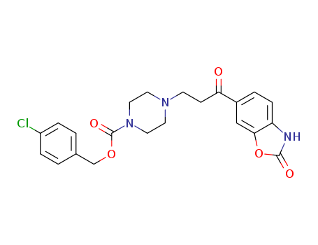 4-Chlorobenzyl 4-(3-oxo-3-(2-oxo-2,3-dihydrobenzo[d]oxazol-6-yl)propyl)piperazine-1-carboxylate