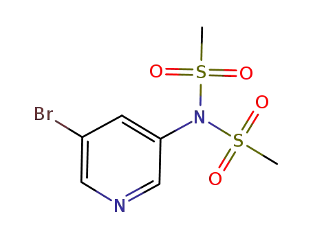 Molecular Structure of 1217273-00-1 (N-(5-bromopyridin-3-yl)-N-(methylsulfonyl)methanesulfonamide)