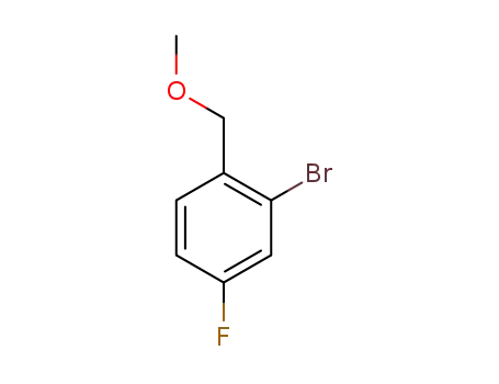 Molecular Structure of 1251222-82-8 (2-bromo-4-fluoro-1-(methoxymethyl)benzene)