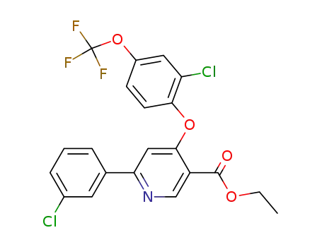 ethyl 4-(2-chloro-4-trifluoromethoxyphenoxy)-6-(3-chlorophenyl)nicotinate