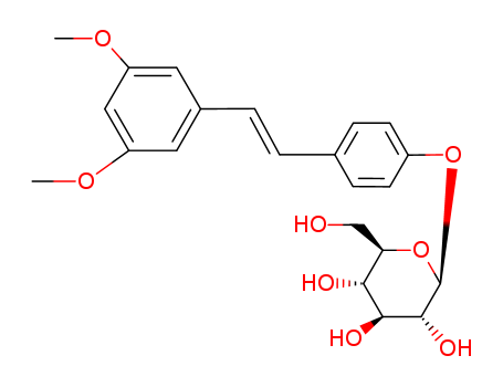 Trans-3,5-dimethoxystilbene-4′-O-β-D-glucopyranoside CAS:50450-35-6; 38967-99-6