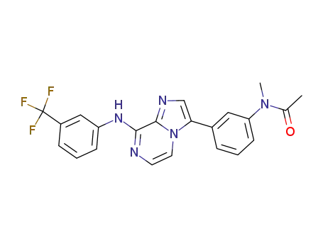 N-methyl-N-(3-(8-(3-(trifluoromethyl)phenylamino)imidazo[1,2-a]pyrazin-3-yl)phenyl)acetamide